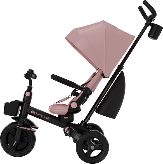 Kinderkraft AVEO 2 Plus Triciclete Pentru Copii Cu Mâner Pentru Părinți Pentru 9 Luni Roz