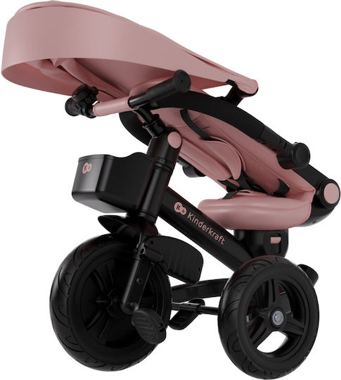 Kinderkraft AVEO 2 Plus Triciclete Pentru Copii Cu Mâner Pentru Părinți Pentru 9 Luni Roz