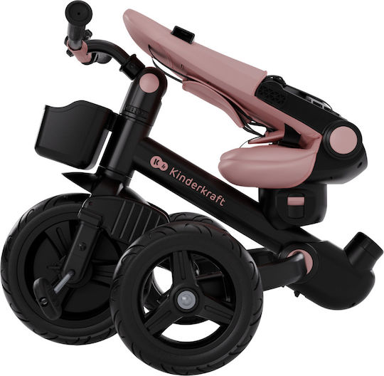 Kinderkraft AVEO 2 Plus Triciclete Pentru Copii Cu Mâner Pentru Părinți Pentru 9 Luni Roz