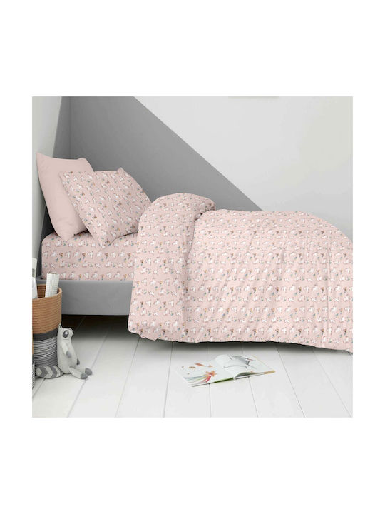 Astron Italy Kids Quilt Single Fairy Unicorn Pink 160x240cm