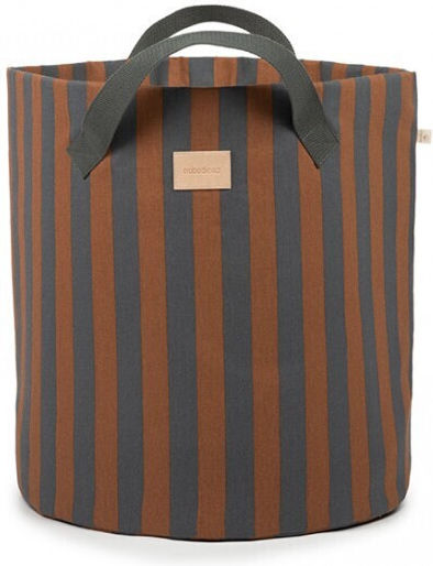 Nobodinoz Children's Fabric Laundry Basket Majestic Brown 37x37x40cm