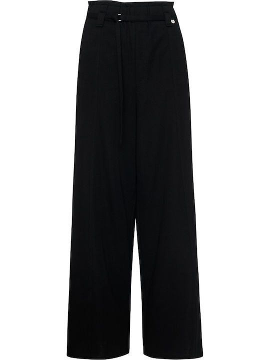 Women's Fabric Trousers Black