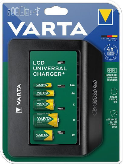 Varta LCD Ultra Fast Charger + 4x AA 2100mAh 4 baterii Ni-MH de /A/A/ /A/A/A/ / / / / / / / / Set cu 4x AA 2100mAh în culoarea Alb