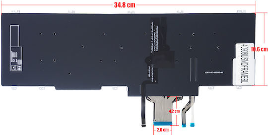 Πληκτρολόγιο Laptop Keyboard Dell Precision 7530 15-7530 M3520 3530 M7520 7710 M7720 Us No Frame Backlit Oem Κωδ.40908usnoframebl