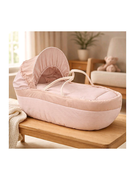 Mother Baby Ξύλινη Καλαθούνα Ροζ