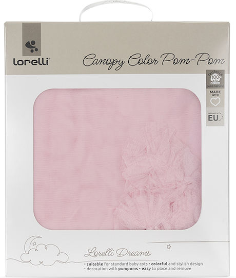 Lorelli Crib Mosquito Net Made of Pink Tulle 480x160x160cm