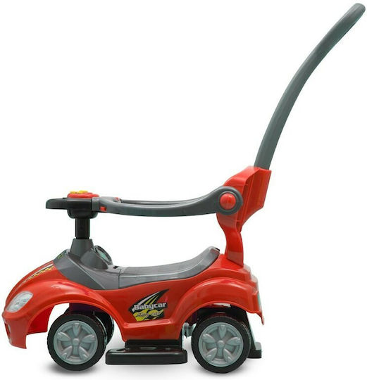 BabyMix Mega Car Autos Weiterfahren mit Elterngriff für 12+ Monate Rote