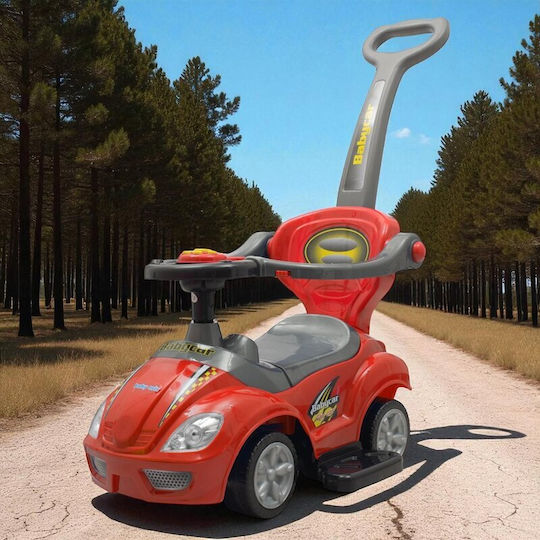 BabyMix Mega Car Autos Weiterfahren mit Elterngriff für 12+ Monate Rote