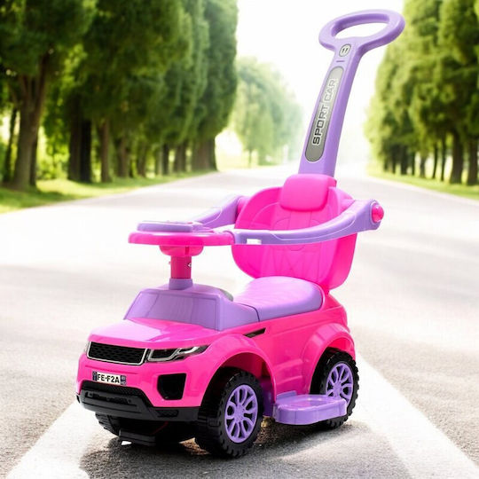 BabyMix Mașină Sport Ride On Cu Mâner Pentru 12+ Luni Roz