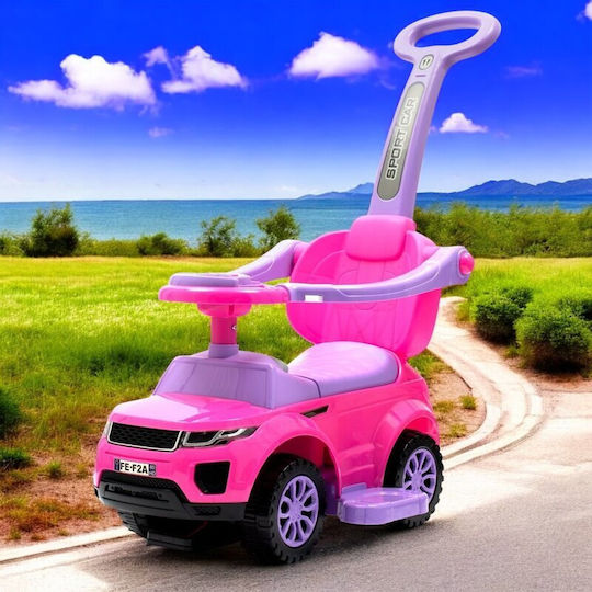 BabyMix Mașină Sport Ride On Cu Mâner Pentru 12+ Luni Roz