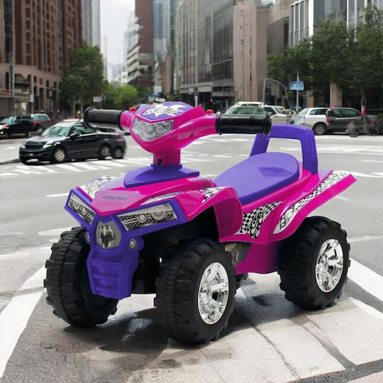 BabyMix Quad Lauflernhilfe Weiterfahren für 12+ Monate mit Geräuschen Fuchsie