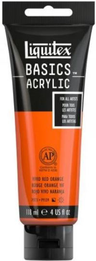 Liquitex Basics Ακρυλικό Χρώμα Ζωγραφικής 620 Vivid Red Orange 118ml