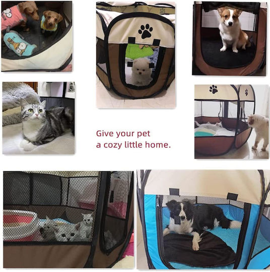 Animal Foldable Park Dog made of Fabric 73 x 73 x 58cm