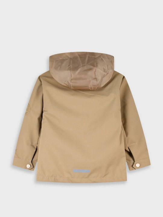 Kids Casual Short Jacket with Hood Desert Beige