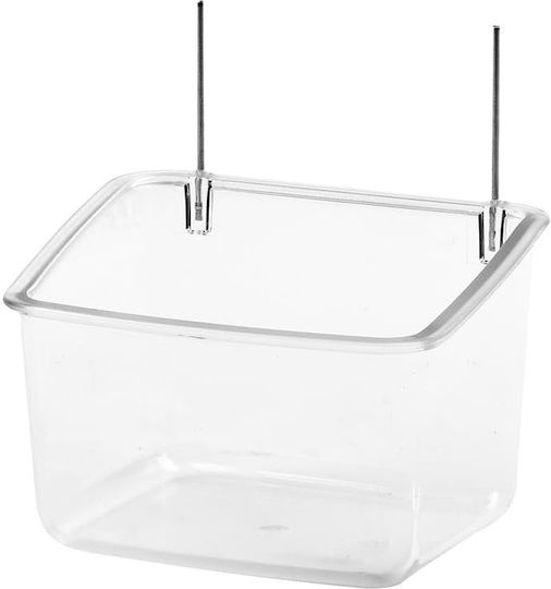 2 GR Bird Feeder Transparent Hanging for Medium and Large Parrots