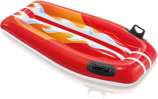 Intex Joy Rider Παιδικό Φουσκωτό Στρώμα Θαλάσσης με Χειρολαβές Κόκκινο 112cm