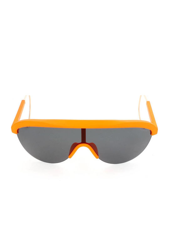 Polaroid Men's Sunglasses with Orange Frame and Grey Lenses PLD6037/S 2M5M9