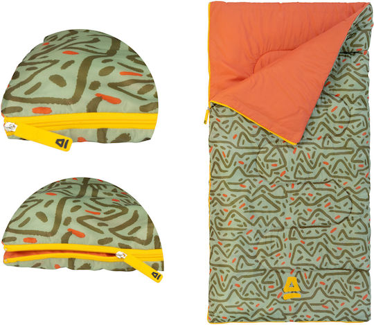 Abbey Sleeping Bag Παιδικό 2 Εποχών Camp Πράσινο/Πορτοκαλί