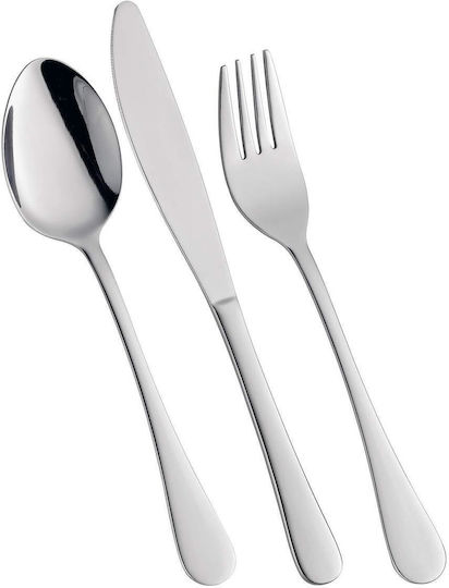 Cilio Viaggio Cutlery for Camping Fork Knife Spoon Black in Case Set of 4 4pcs