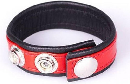 Kiotos Rainbow Cock Ring Schwanz Leder Rot