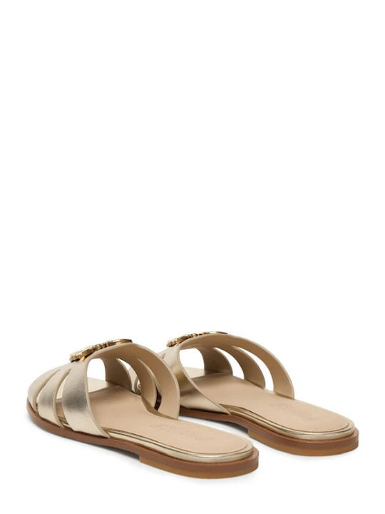 Leather Women's Sandals Gold
