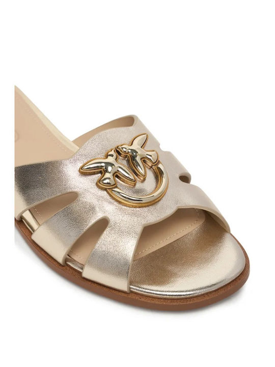 Leather Women's Sandals Gold