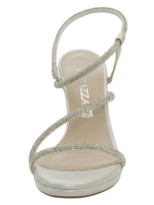 Leather Sandals with Strass Perla