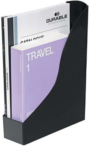 Durable Plastic Magazine File Black