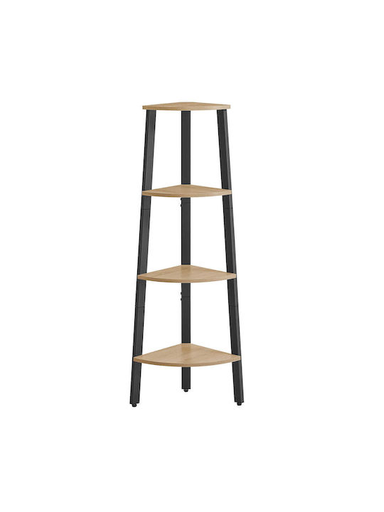 Corner Bookcase Sonoma 34x34x125cm
