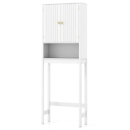 Costway Badezimmerschrank 168x23x60cm Weiß
