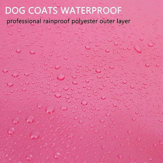 Animal Hundemantel Wasserdicht Rosa mit Rückenlänge 45 cm.