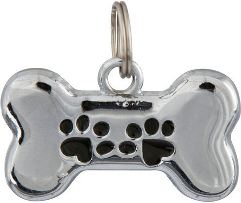 Trixie Hundemarke Knochen Lila Metall