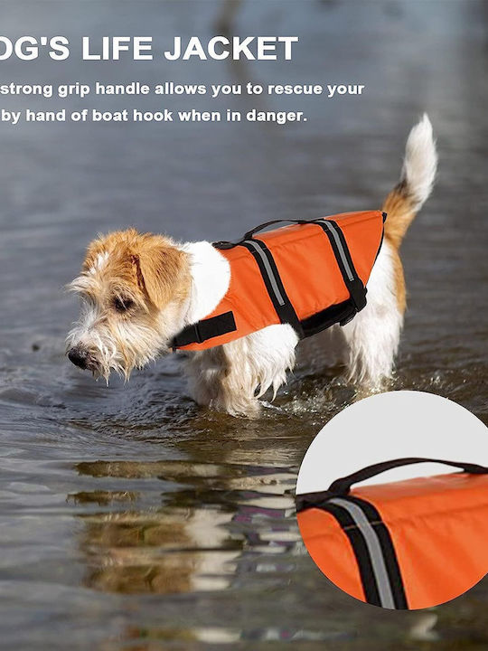 Animal Dog Life Jacket Waterproof Orange 30cm
