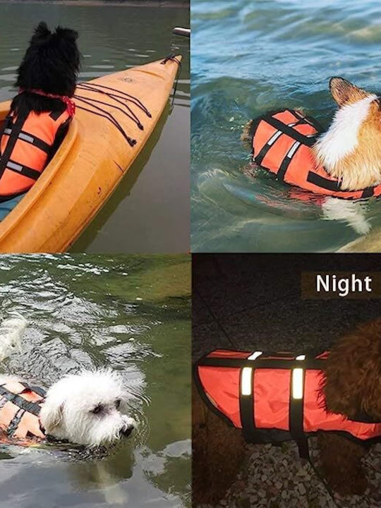 Animal Dog Life Jacket Waterproof Orange 40cm