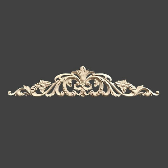 Decor Central Mare Sculptat Din Lemn Masiv 42x7x0.8cm