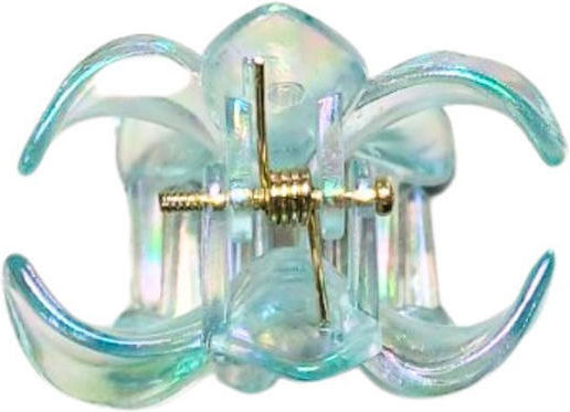 Mini Haarspangen Blau Glänzendes Blumenform 525749-4-blau