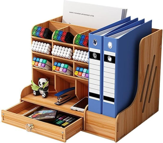 Wooden Desktop Drawer 26x26x33cm Brown