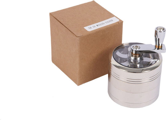 Winding Top Grinder Silver Τρίφτης Καπνου 4d 55mm 1τμχ