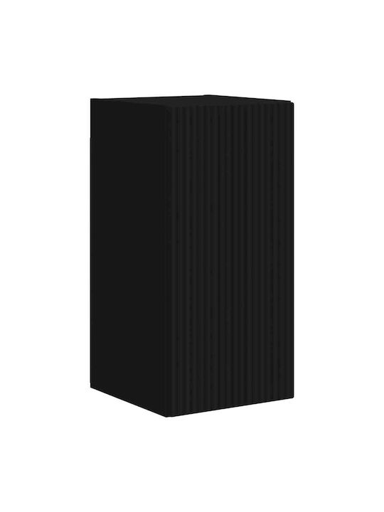 Wall Living Room Cabinet from Particle Board Black 30x31x60cm