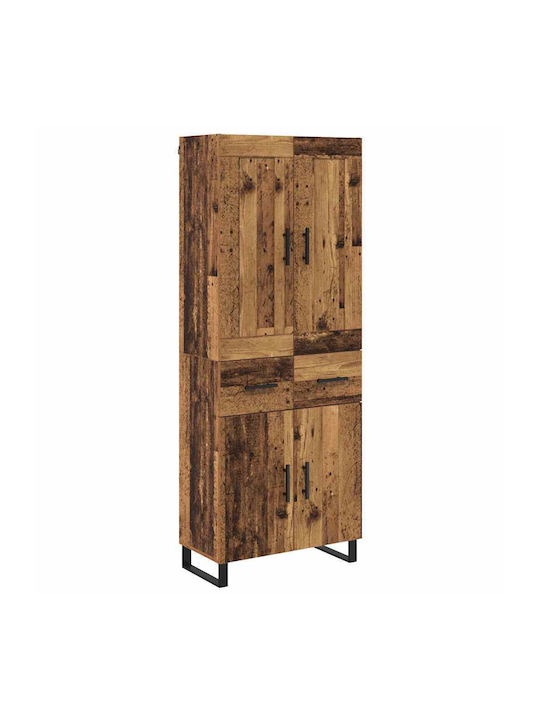 Βιβλιοθήκες Highboard Παλιό Ξύλο (2τμχ) 69.5x34x180εκ.
