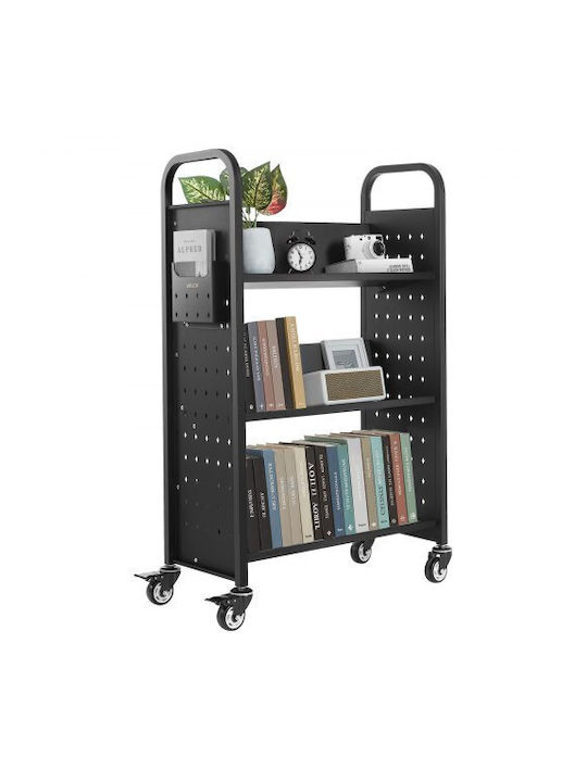 Bibliotecă Neagră 77x38x122 cm