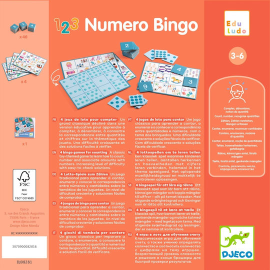 Djeco Bingo Game Εκπαιδευτικό Παιχνίδι Γράμματα & Αριθμοί για 2+ Ετών