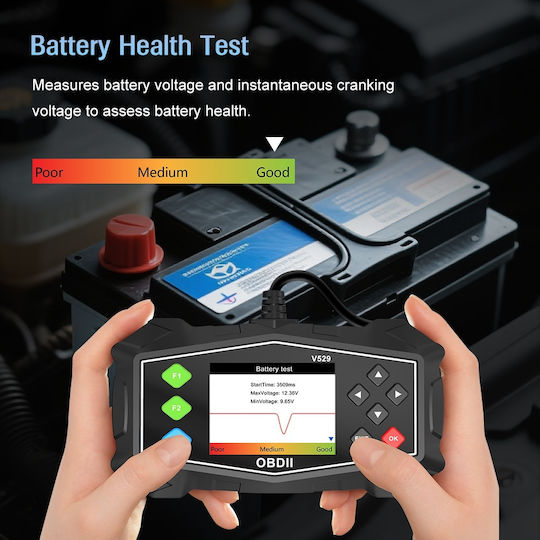 Instrument de diagnostic auto cu ecran OBD 2 cu cablu