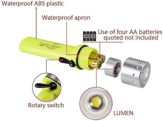 Diving Safety Light LED with Brightness 180lm for Maximum Depth 20m