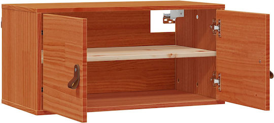 Wall Living Room Cabinet Made of Brown Solid Wood 60x30x30cm