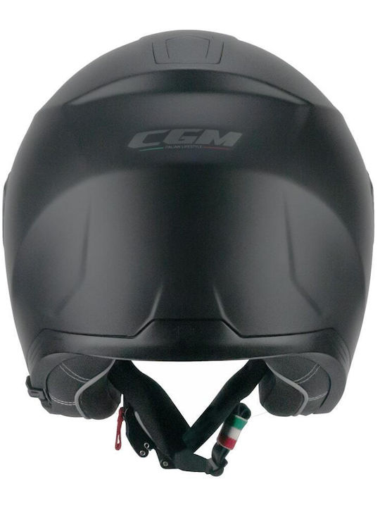 CGM RNA Mono 136A Black Matt Motorcycle Helmet Jet ECE 22.06 1400gr with Sun Visor