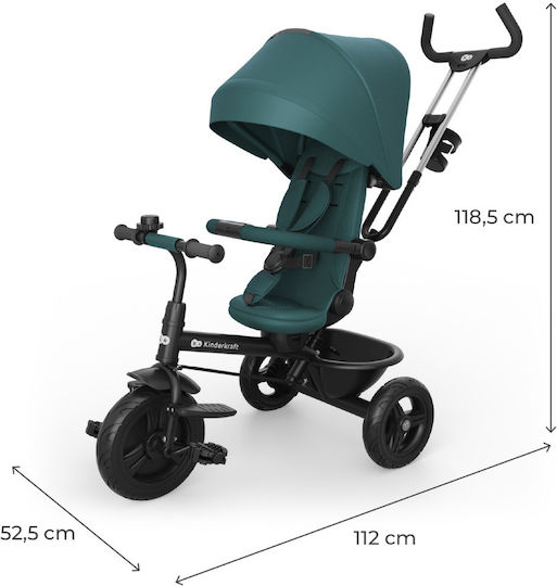 Kinderkraft Aston 2 Plus Μετατρεπόμενο με Χειρολαβή Γονέα Πράσινο