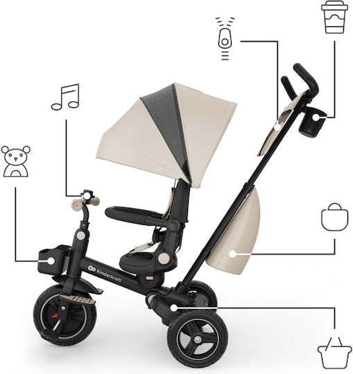 Kinderkraft Spinstep 2 Plus Convertible with Parental Handle 6 in 1 Beige