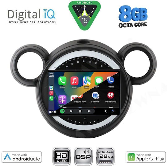 Digital IQ Car Audio System for Mini Countryman Paceman 2010-2016 Bluetooth USB Wi-Fi GPS Apple CarPlay Android Auto with 9 Inch Touch Screen DIGITAL IQ BXF 7065 CPAA