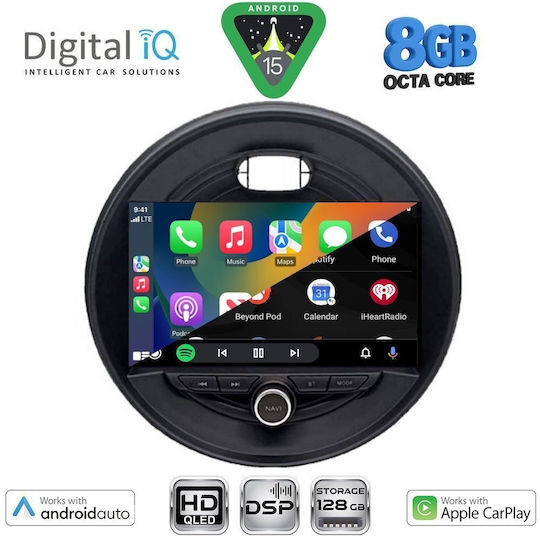 Digital IQ Ηχοσύστημα Αυτοκινήτου για Mini Cooper / Clubman / Roadster / Countryman 2014-2019 (Bluetooth/USB/WiFi/GPS/Apple-Carplay/Android-Auto) με Οθόνη Αφής 9"